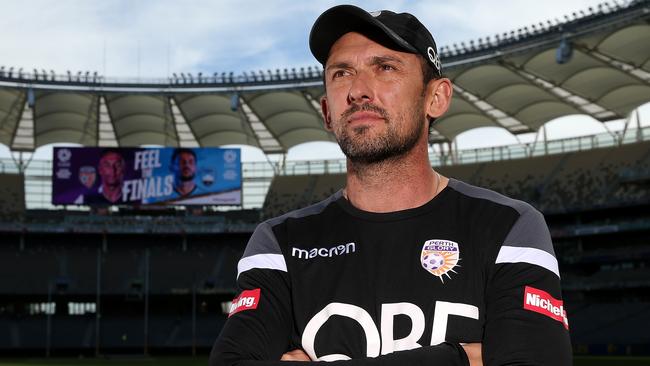 Perth Glory coach Tony Popovic is aiming to win his first A-League grand final in four attempts on Sunday. Picture: Getty Images