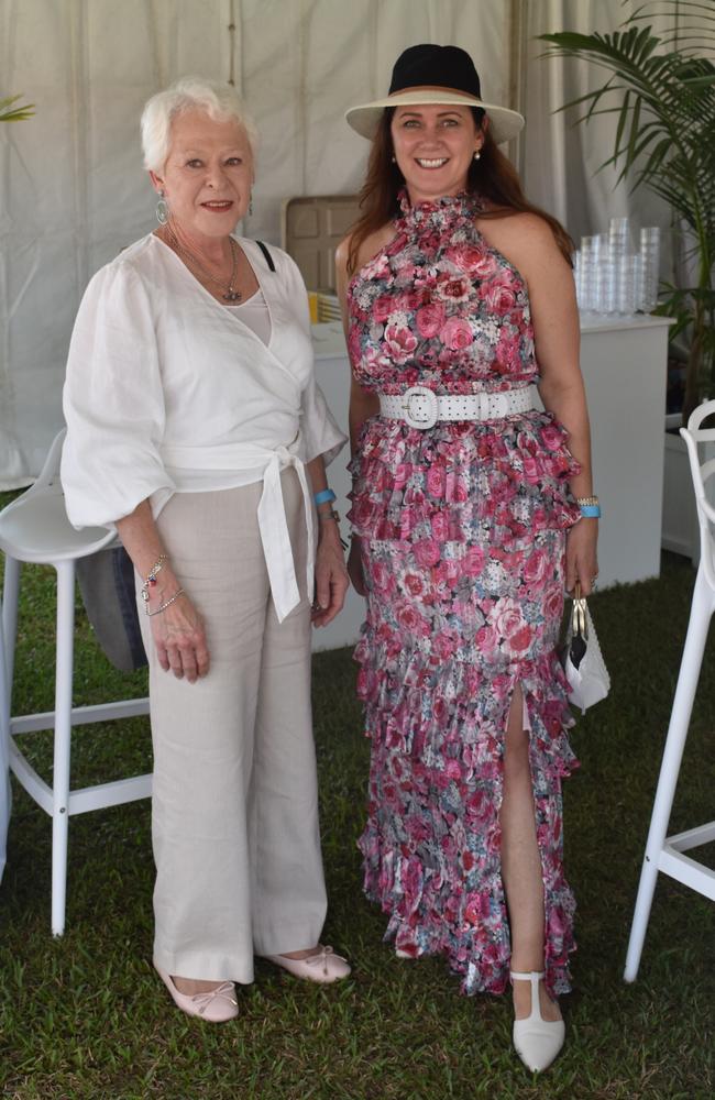 Jill Celse and Nina Shadforth enjoy their day at the Polo By the Sea event in Maroochydore. Picture: Eddie Franklin