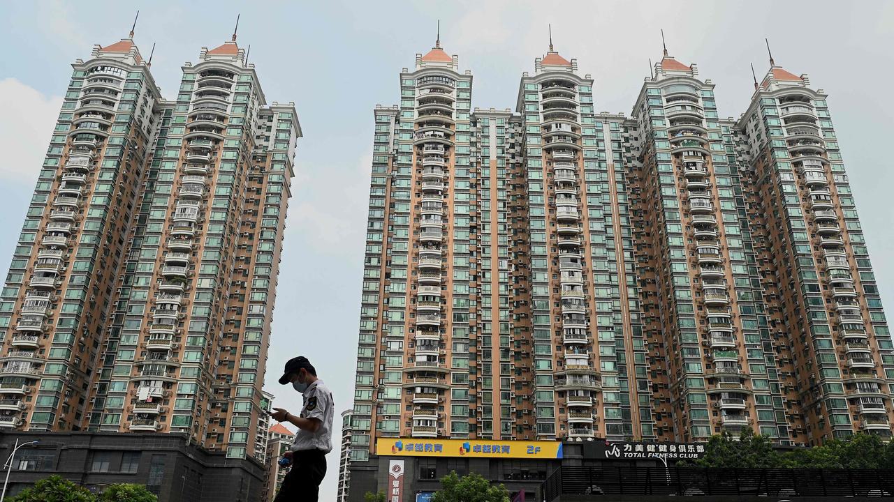 The near collapse of Chinese property developer Evergrande has been at the centre of the construction industry downturn in China. Picture: Noel Celis/AFP