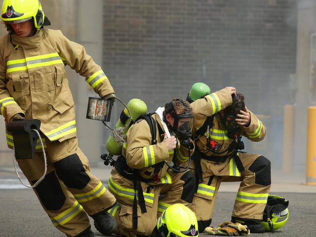 If you are overcome by smoke ­inhalation and need to be carried out, you want a strong man for the job. Picture Cameron Richardson