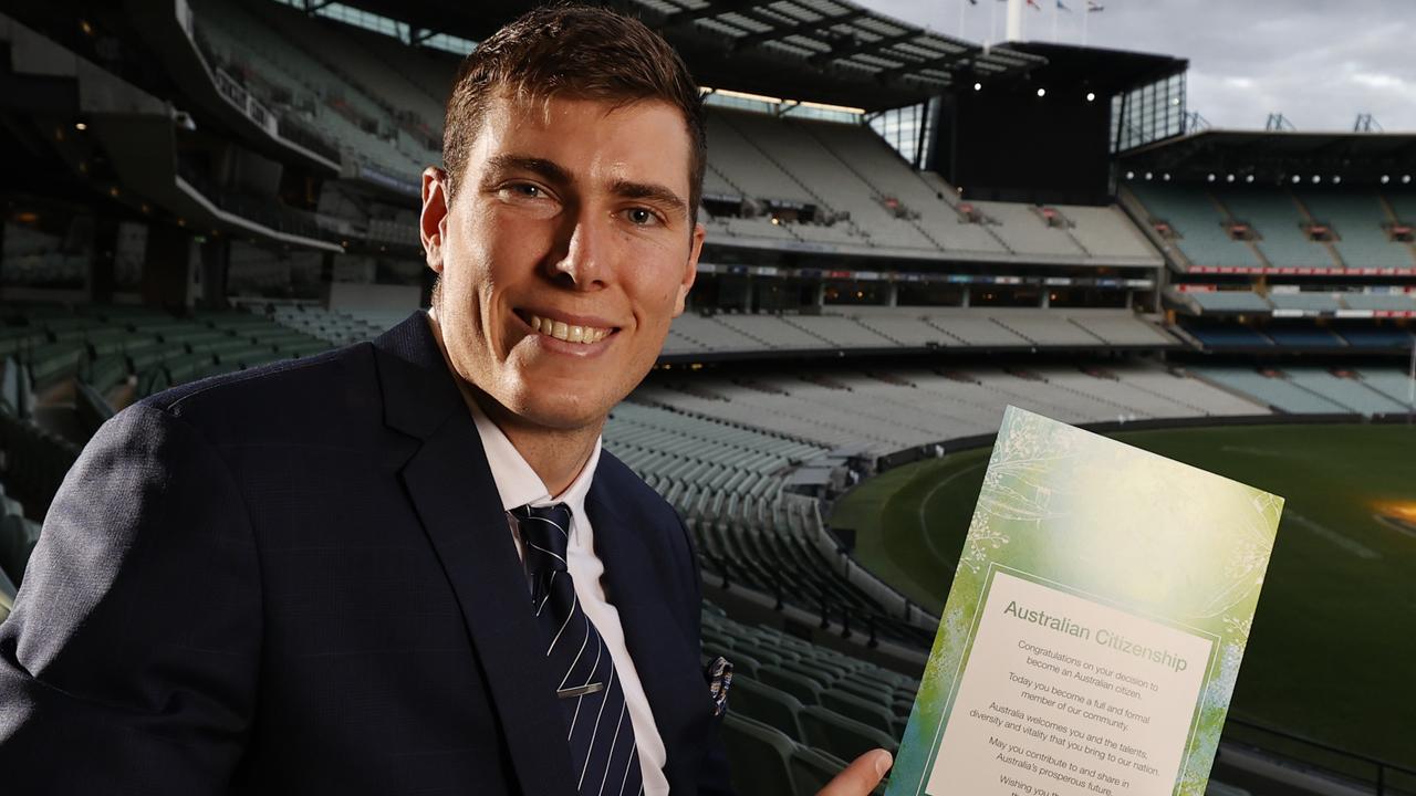 Mason Cox US born Collingwood player now Australian citizen The Mercury