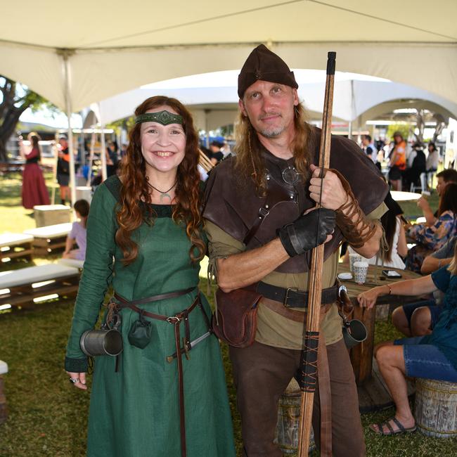 Townsville Medieval and Fantasy Festival 2024 at Cluden. Louise Walters and Daniel Spencer. Picture: Evan Morgan