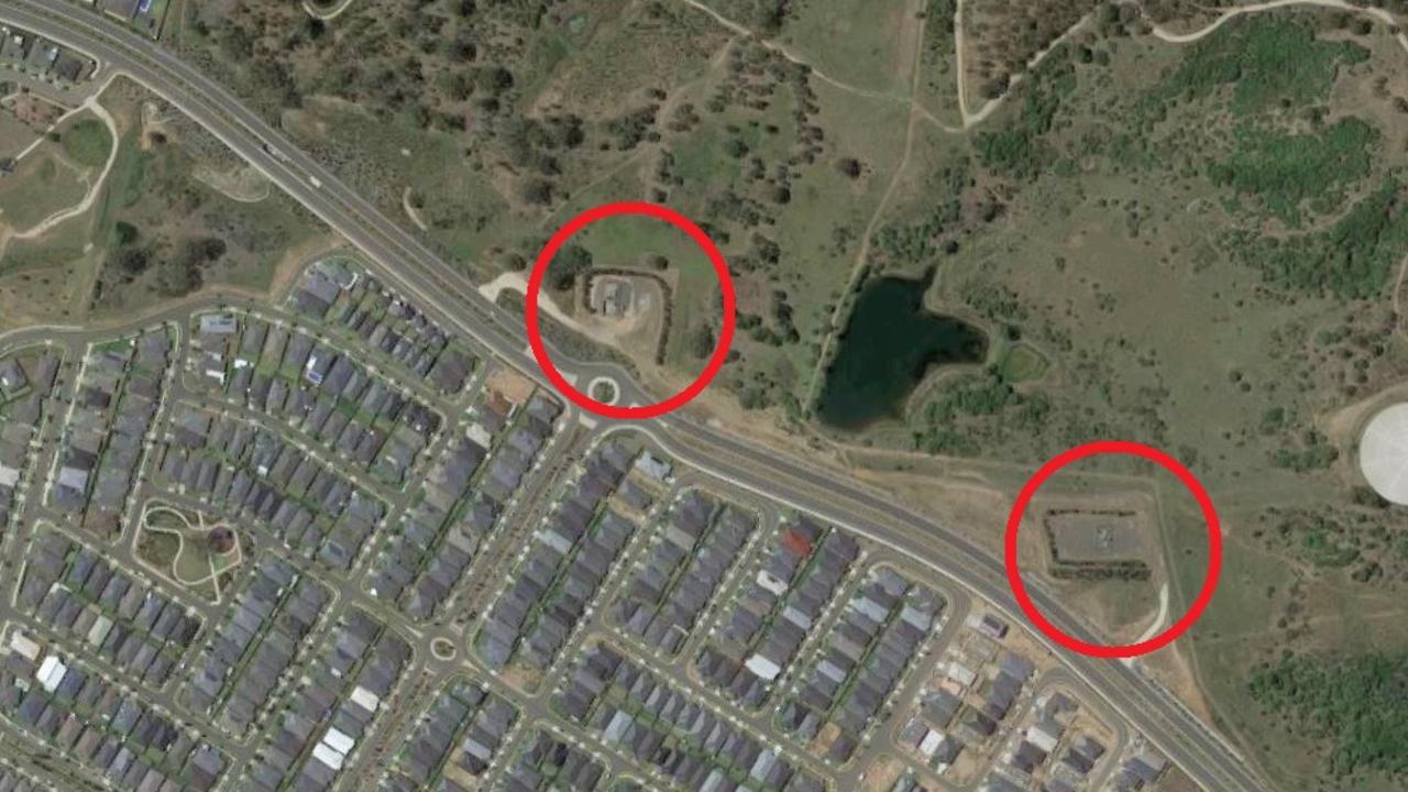 Two existing gas wells abutting new suburbs in Sydney. Pictures: Google.