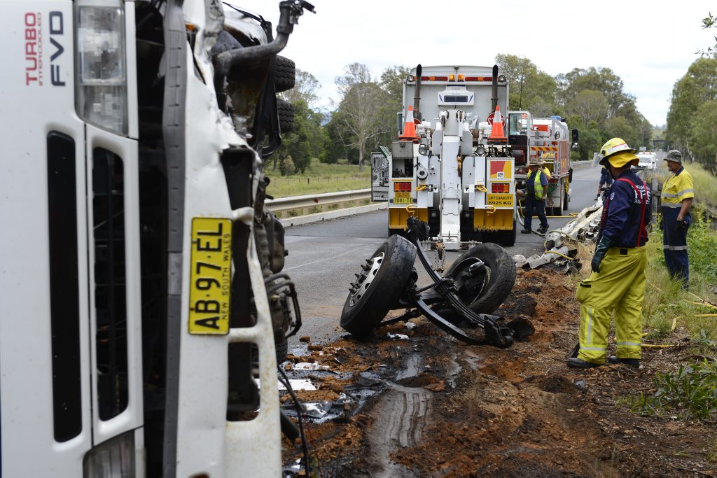 Truck Crash at Coutts Crossing | Daily Telegraph