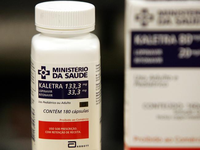 The AIDS drug Kaletra, by U.S.-based Abbott Laboratories Inc., is seen as packaged by the Brazilian Health ministry in the pharmacy of Sao Paulo's Reference and Training Center for STD/AIDS on Tuesday, June 28, 2005. Brazil will use a World Trade Organization process to break the patent and clone Kaletra unless Abbott gives a steep discount by July 6 or lets Brazil make generic versions of the drug.  (AP Photo/Victor R. Caivano)