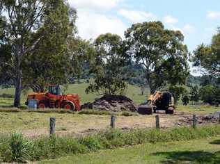 Excavation in North Lismore, on Dunoon Road near the showground. Photo Cathy Adams / The Northern Star. Picture: Cathy Adams