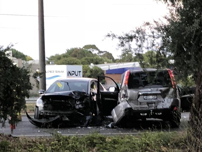 Witnesses said the car was driving on the wrong side of the road at speed.