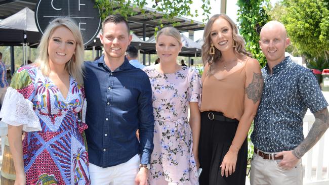 CAPRICORN FOOD AND WINE FESTIVAL: Katrina Thomasson, Christopher Thomasson, Michelle Hallwell, Adrienne Earp and Maclian Jensen at the Long Lunch