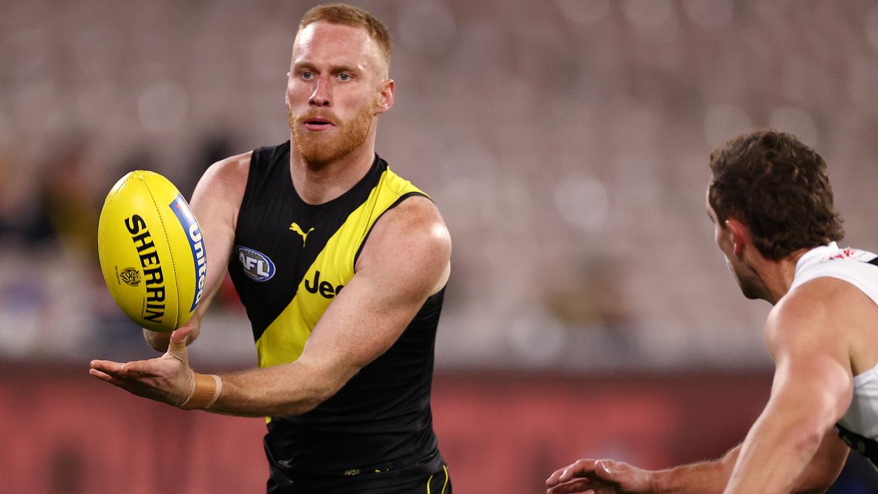 Ross Lyon is wary of the impact Nick Vlastuin could have in defence for Richmond after he gathered 15 intercept possessions in a best-on-ground performance against Sydney last week. Picture: Michael Klein