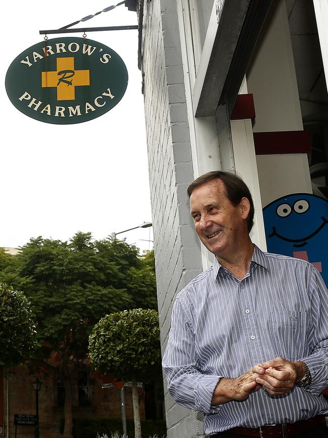 Pharmacist Geoff Yarrow at his pharmacy in Five Ways. Picture: John Appleyard