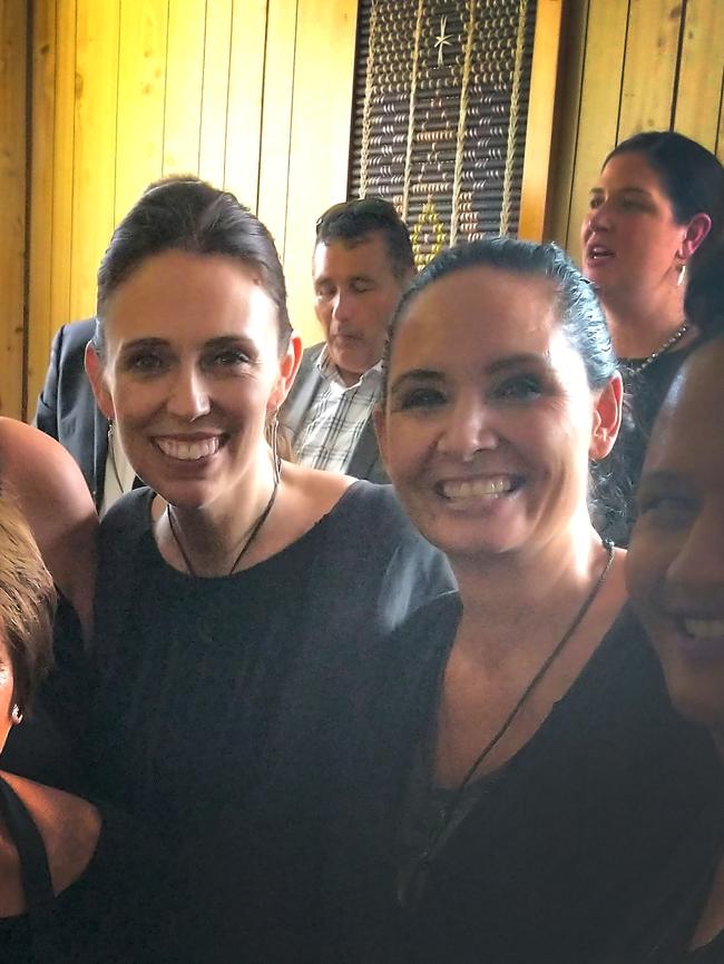 Former New Zealand Prime Minister Jacinda Ardern with Chef and food author Bridget Foliaki-Davis. Picture: Supplied