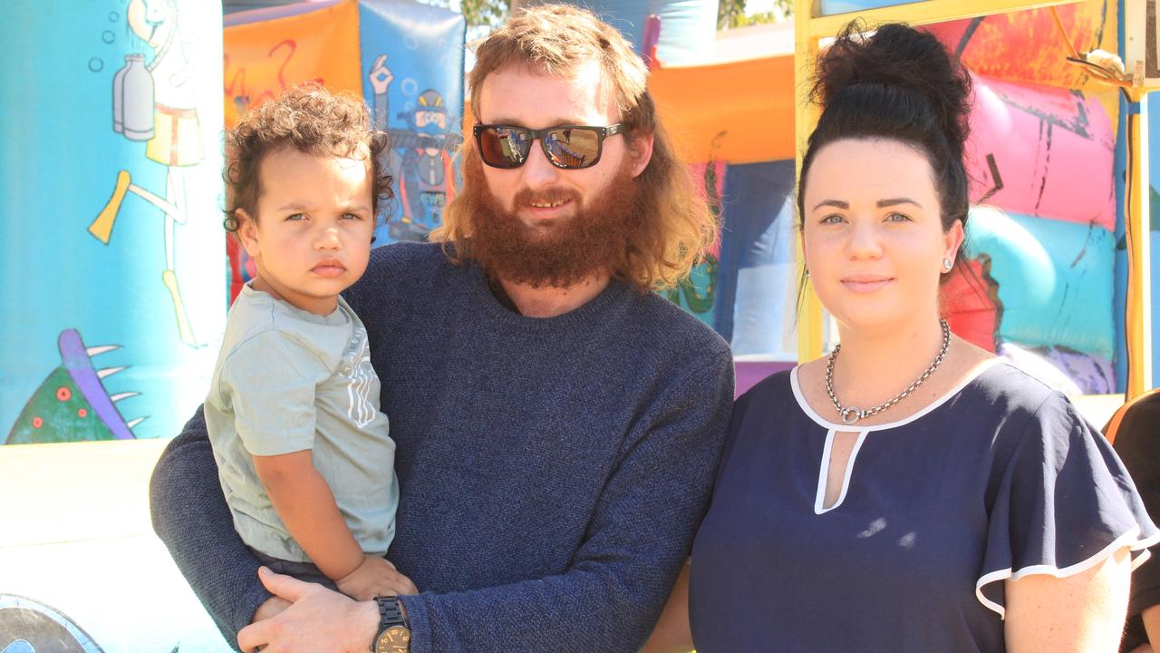 BUNDY SHOW 2021: Eli, Dylan and Sheri Freckleton out and about at the show.