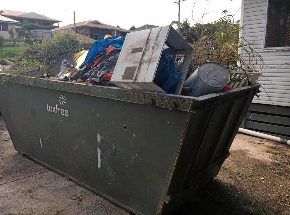 SKIPPING OUT: Julie Owbridge was left with three skips of rubbish after a tenant left her property in a mess with damage to the home as well. Picture: Contributed