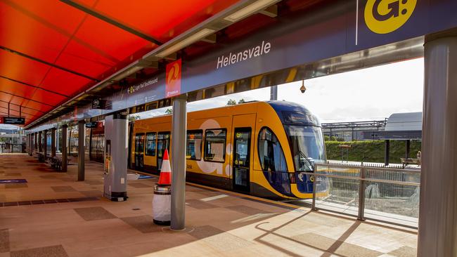 The Helensvale light rail station. Picture: Jerad Williams