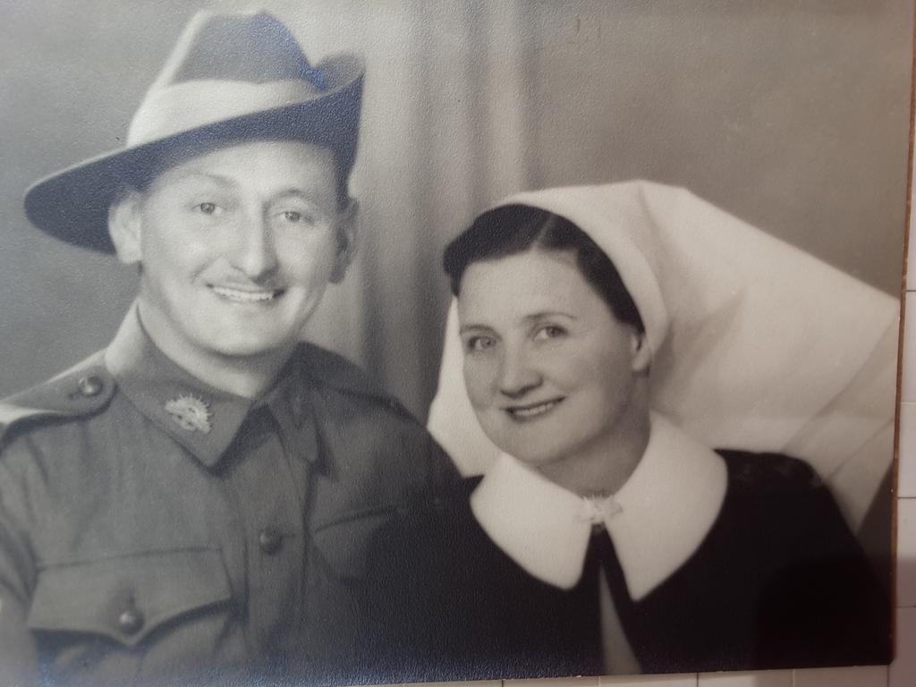 “The photo is my parents Sgt. C.C.Mariner and Lt. K.I. Tinson. WWII. They married after the war in 1945. LEST WE FORGET.” Picture: Supplied by Michael Mariner