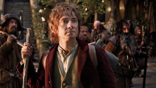 Actor Martin Freeman plays hobbit Bilbo Baggins in a scene from Peter Jackson’s 2012 film The Hobbit: An Unexpected Journey.