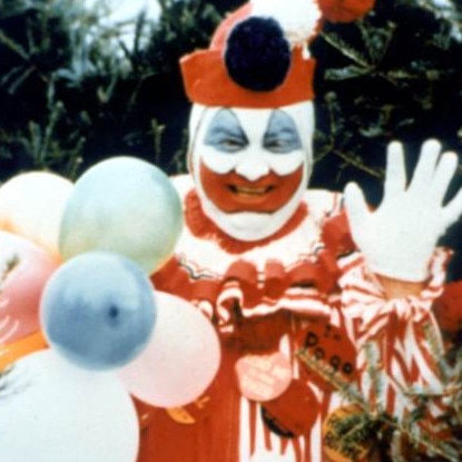 John Wayne Gacy – who tortured and killed 33 young men and boys – worked as a children’s clown at the time of his killing sprees. Picture: Supplied