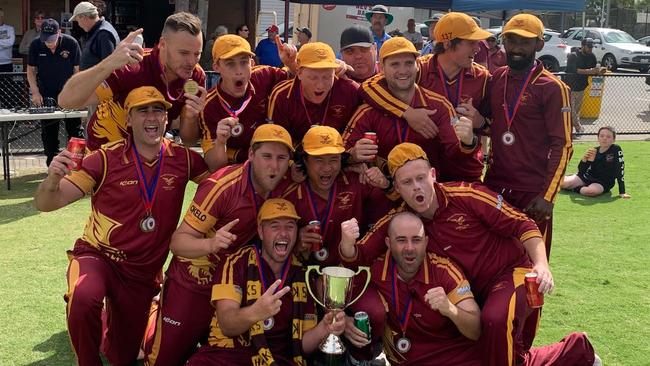 Hallam Kalora Park with the premiership cup.