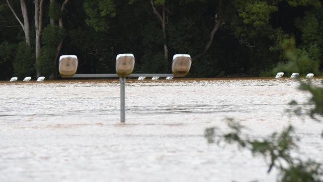 Floodwaters reached the second floor of the track premises.