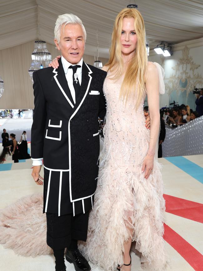 Baz Luhrmann and Nicole Kidman, who wore Chanel. Picture: Kevin Mazur/MG23/Getty Images for The Met Museum/Vogue.