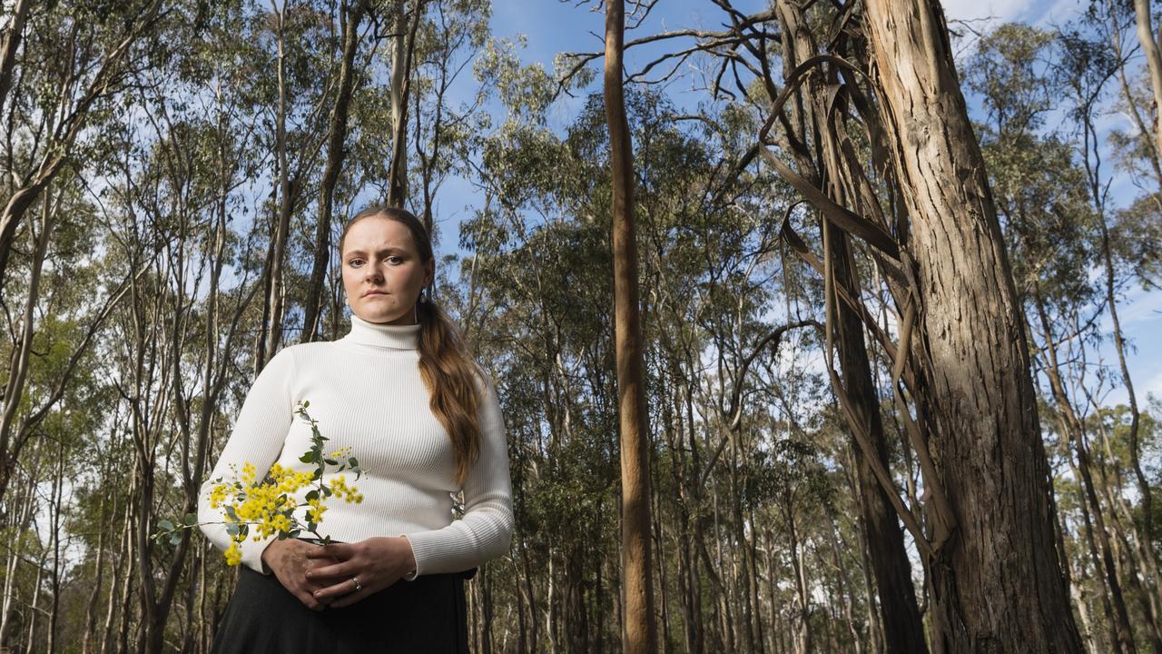 Meringandan resident Sophie Oliver is concerned about how close the Toowoomba North South Transport Corridor will come to her house and the loss of koala habitat, Monday, July 17, 2023. Picture: Kevin Farmer