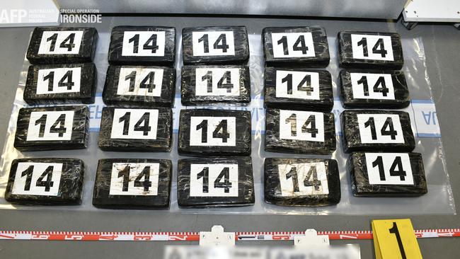 Police images of the cocaine seized in the Melbourne bust. Picture: Australian Federal Police