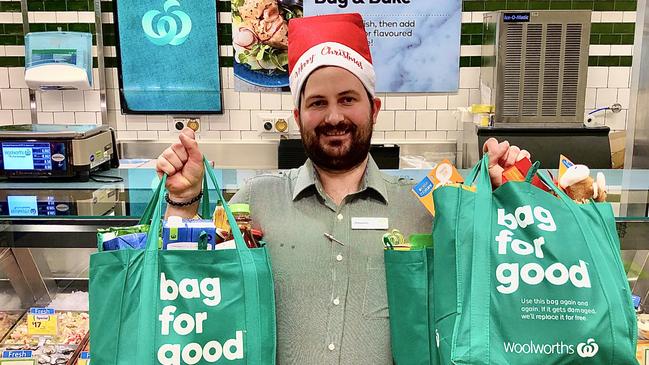 Jayson Howarth organised for Woolworths to top up contributions with treats and toys to make special hampers for cats and dogs.