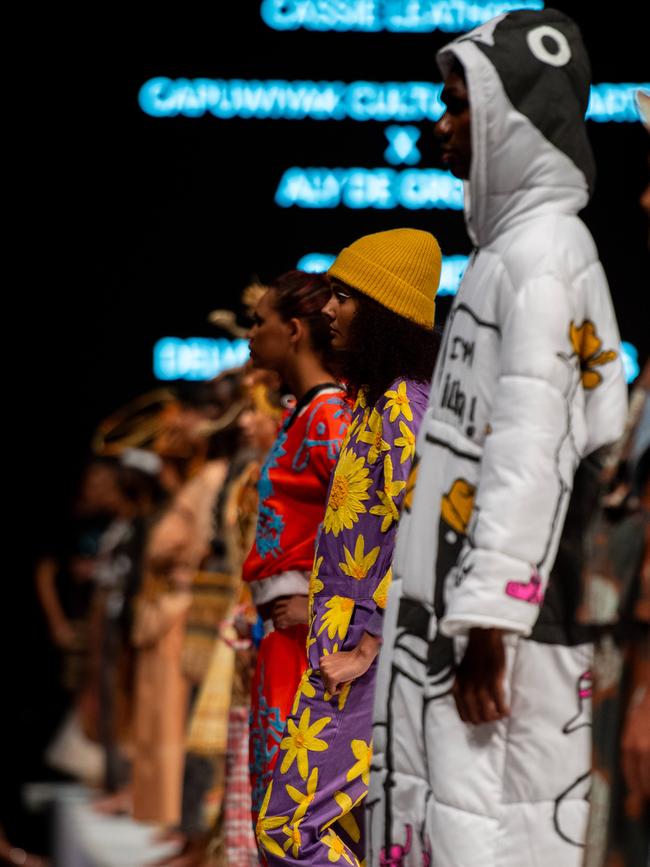 2024 Country to Couture at the Darwin Convention Centre showcases hand-designed First Nations fashion. Picture: Pema Tamang Pakhrin