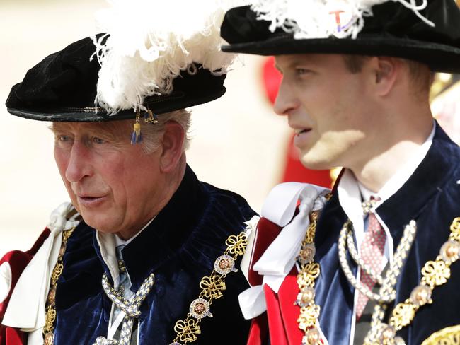 Prince Charles with Prince William. Picture: Getty Images