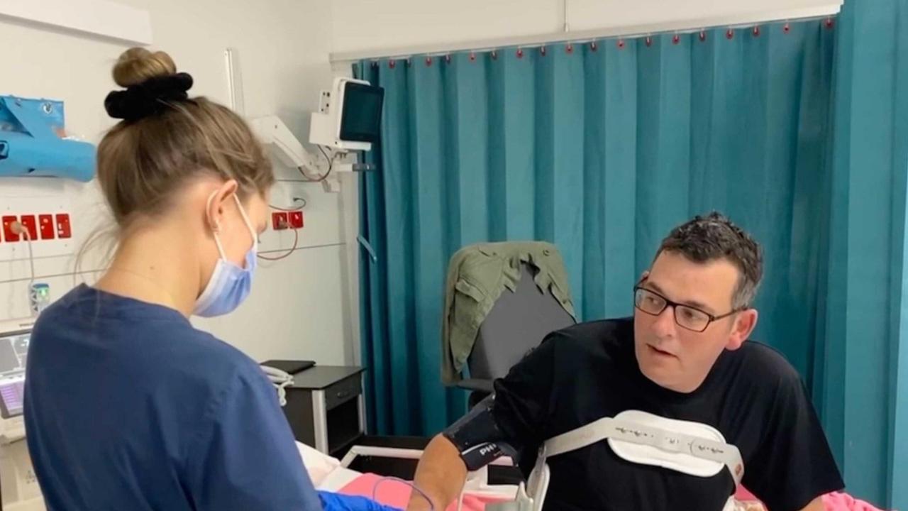 Daniel Andrews told his followers on social media last month he was ‘walking for 18 minutes a day’. Picture: Supplied