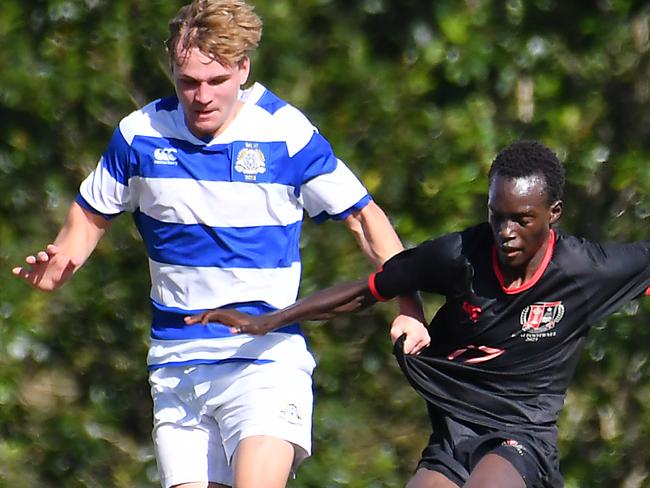 GPS First XI football between Terrace and Nudgee College.Saturday May 6, 2023. Picture, John Gass