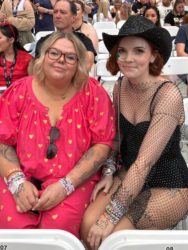 Ms Munsie with best friend Nikeesha at Taylor Swift’s Eras Tour. Picture: Supplied