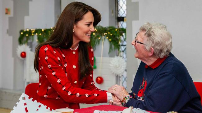 Brenda Ford, a retired mental health nurse, chats with the royal. Picture: Kensington Palace/AFP