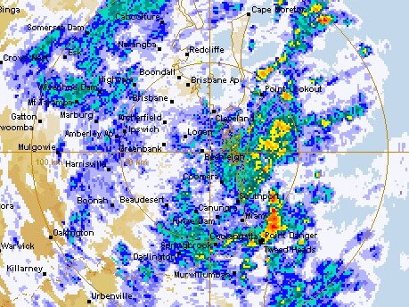 Rain was widespread across the greater Brisbane area on Thursday morning. Picture: BOM