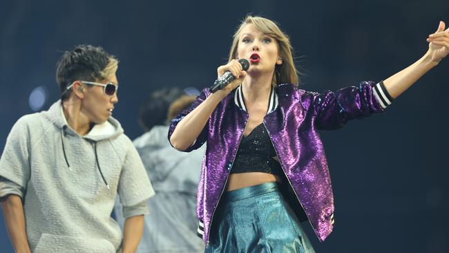 Taylor Swift performing at the Adelaide Entertainment Centre in 2015 on her ‘The 1989 World Tour’. Picture: Tait Schmaal.