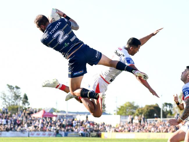 NRL 2021 RD24 St. George Illawarra Dragons v North Queensland Cowboys - Kyle Feldt, Try Picture NRL Images