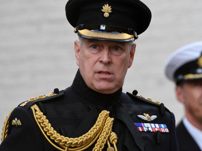 (FILES) In this file photo taken on September 7, 2019 Britain's Prince Andrew, Duke of York, attends a ceremony commemorating the 75th anniversary of the liberation of Bruges in Bruges, Belgium. - Britain's Prince Andrew will contest a US court's jurisdiction over a civil suit brought by a woman who says he sexually abused her when she was a teenager, court filings showed September 13, 2021. (Photo by JOHN THYS / AFP)