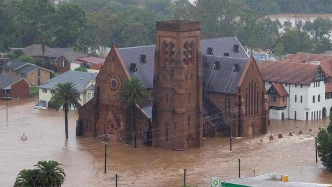 Lismore St Cathedral during the 2022 floods. Picture: File.