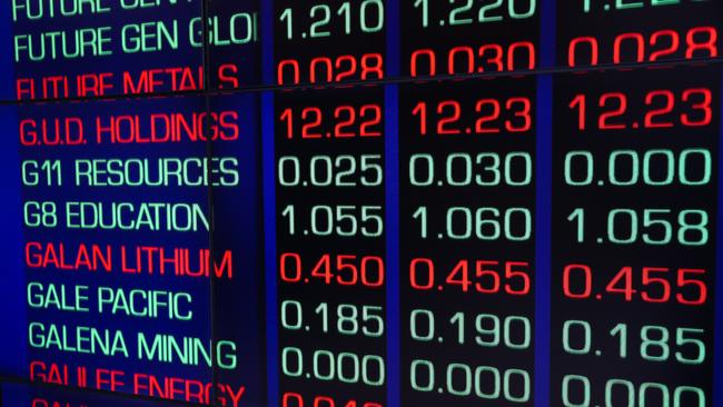 SYDNEY, AUSTRALIA: NewsWire Photos: JANUARY 31 2024: A view of the digital boards at the Australian Stock Exchange in the CBD in sydney. Picture: NCA NewsWire / Gaye Gerard