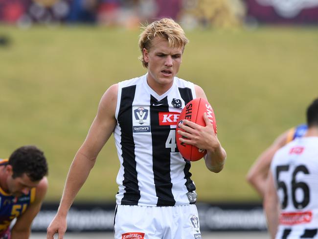 Jack Hutchinson playing against Brisbane in the VFL.