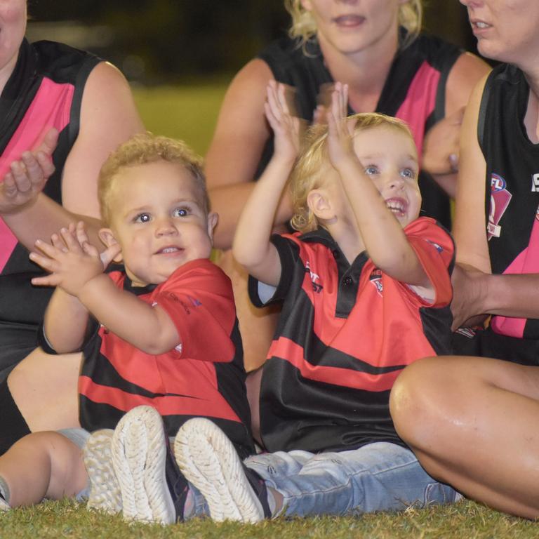 Bombers’ supporters were beyond happy with their win. Picture: Isabella Magee