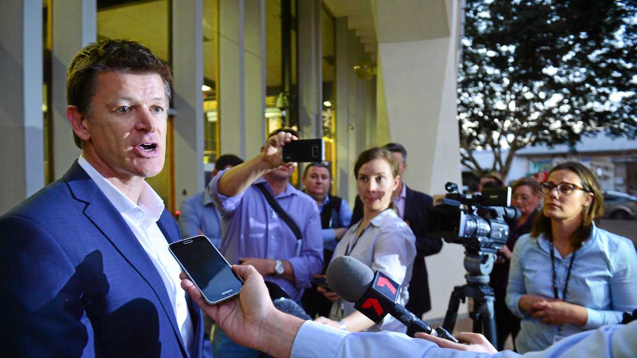 Yaroomba Beach project director Evan Aldridge addresses media after the Sekisui House project was approved by Sunshine Coast Council. Picture: John McCutcheon