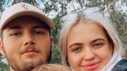ID CONFIRMED BY JOSH HANRAHAN. MacKenzie Anderson (R) with former partner Tyrone Thompson. Picture: instagram https://www.instagram.com/p/COormVFntp6/