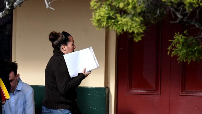 Belinda Nott attends court at Ballina Court House.