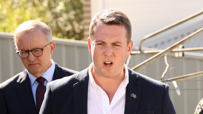 Gordon Reid with Prime Minister Anthony Albanese. Picture: Liam Kidston