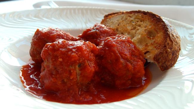 The meatballs at Neil Perry’s Rosetta at Crown.