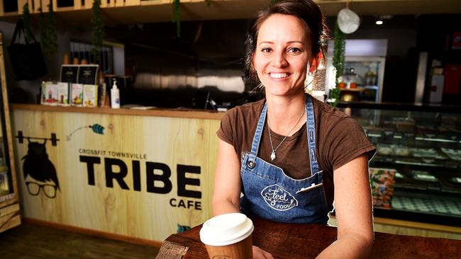 Sally Vujica, owner of The Feel Good Foodie food truck has opened Tribe Cafe, an add on to Townsville Crossfit in Condon. Picture: Alix Sweeney