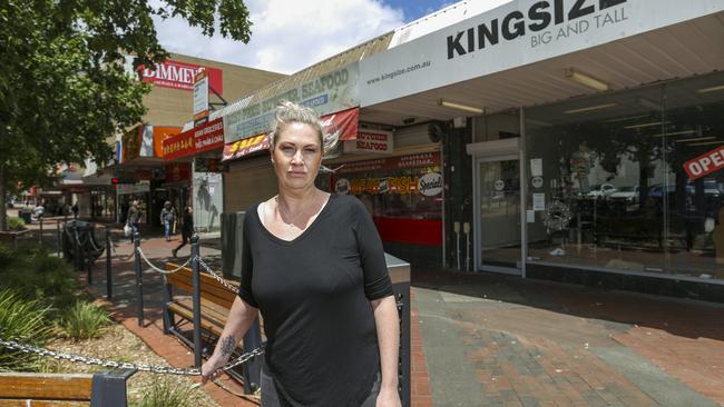 Worker Sarah Clifton says she sees anti-social Behaviour every week in the precinct. Picture: Wayne Taylor