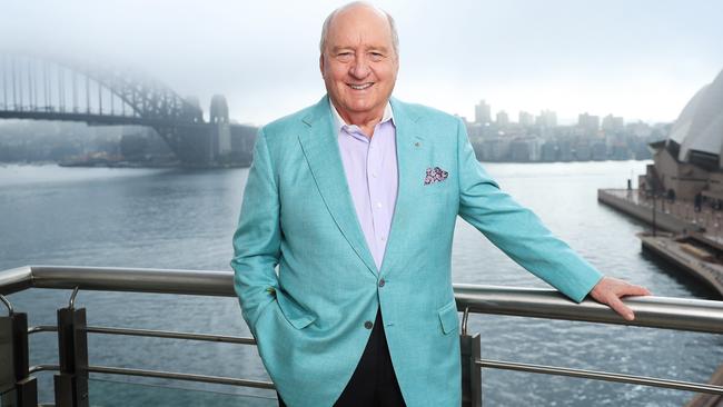 Broadcaster Alan Jones at his home in Sydney. Picture: John Feder