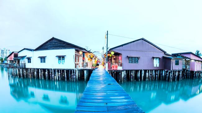 Lee Clan Jetty view during sunrise in George Town Penang